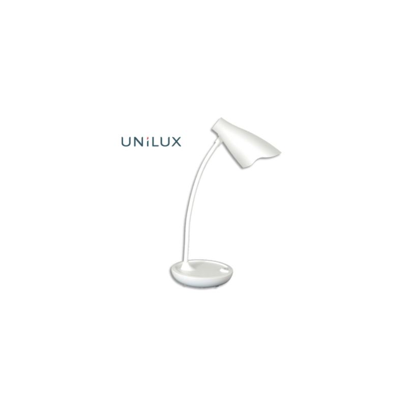 UNILUX Lampe de bureau led Ukky blanche. alimentation via usb.