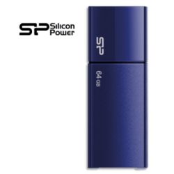 SILICON POWER Clé USB 2.0 rétractable U05 Bleue 64Go SP064GBUF2U05V1D