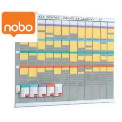 NOBO Planning professionnel à fiches T - Argent - 2990700