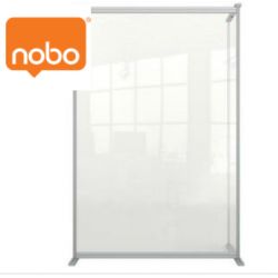 NOBO Panneau d'extension acrylique transparent se connecte facilement à un  séparateur de bureau 120x180cm