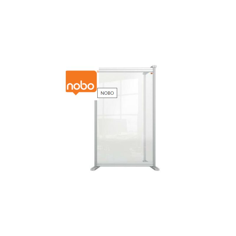 NOBO Panneau d'extension acrylique transparent se connecte facilement à un  séparateur de bureau 60x100cm