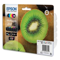 EPSON Multipack Jet d'encre 202 série KIWI +Noir+Cyan+Magenta+Jaune