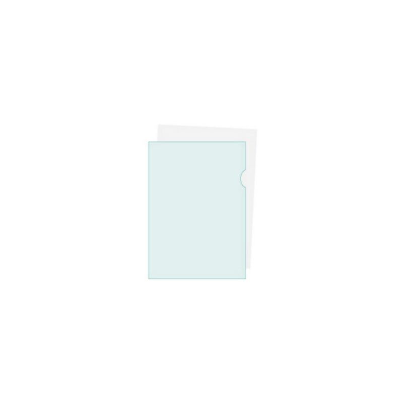 EXACOMPTA Sachet de 50 pochettes coin en PVC 13/100 ème. Coloris assortis Bleu,incolore,Jaune,Rouge,vert