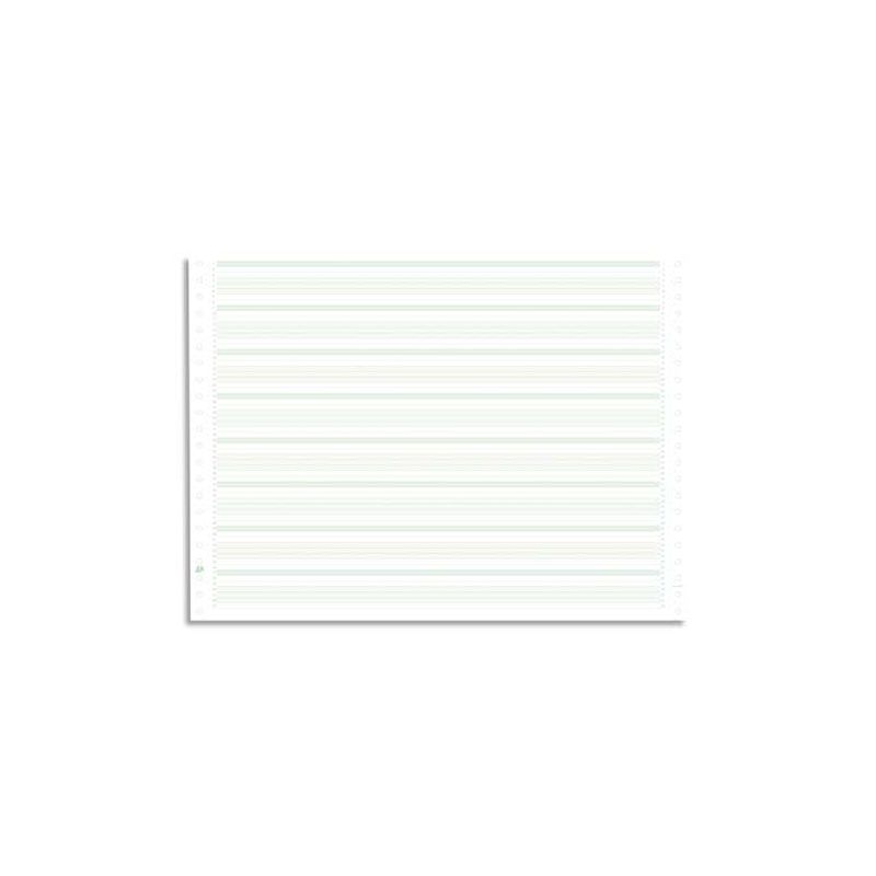 EXACOMPTA Boîte 2000 feuilles listing 70g standard blanc 240x11 1 pli bande Caroll détachable