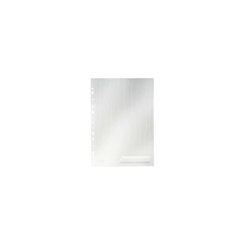LEITZ Sachet de 5 pochettes Combifile (pochette/chemise) A4 en PP 20/100eme grainé. Coloris transparent