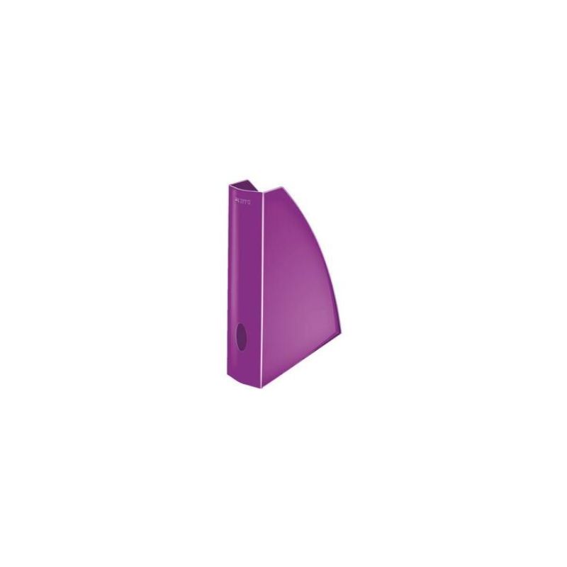LEITZ Porte-revues Wow. Dimensions (hxp) : 31,2 x 25,8 cm. Dos de 7,5 cm. Coloris Violet
