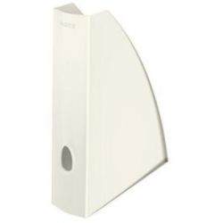 LEITZ Porte-revues Wow. Dimensions (hxp) : 31,2 x 25,8 cm. Dos de 7,5 cm. Coloris blanc