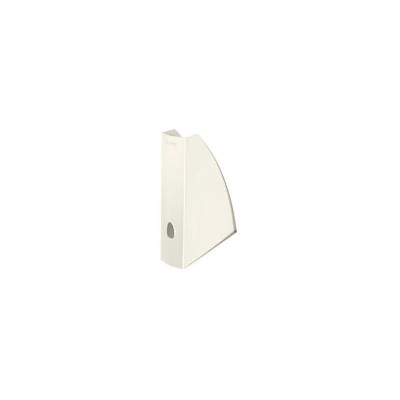 LEITZ Porte-revues Wow. Dimensions (hxp) : 31,2 x 25,8 cm. Dos de 7,5 cm. Coloris blanc