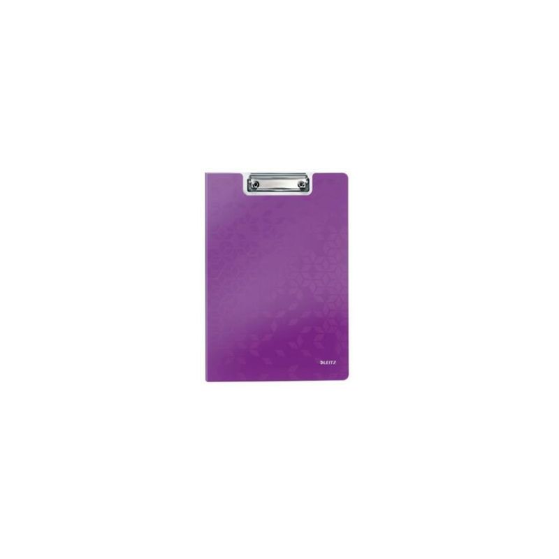 LEITZ Porte-blocs avec rabat WOW A4, capacité 75 feuilles. Dimensions : L22,8xH1,7xP32cm. Coloris violet