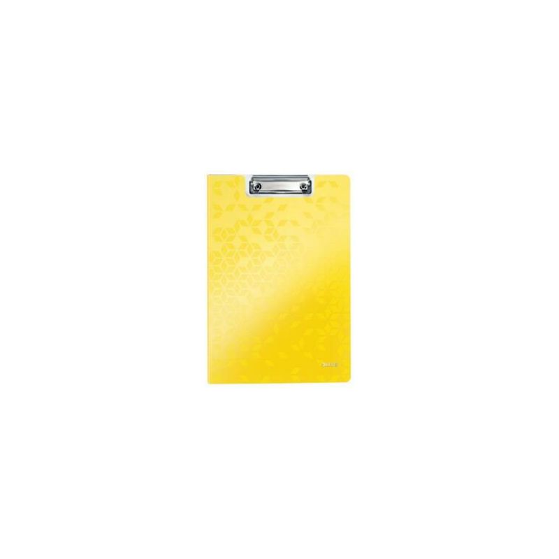 LEITZ Porte-blocs avec rabat WOW A4, capacité 75 feuilles. Dimensions : L22,8xH1,7xP32 cm. Coloris jaune