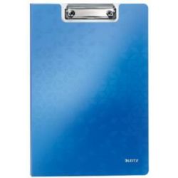 LEITZ Porte-blocs avec rabat WOW A4, capacité 75 feuilles. Dimensions : L22,8xH1,7xP32 cm. Coloris bleu