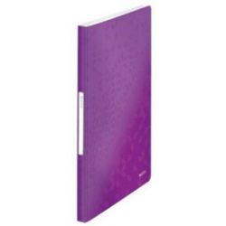 LEITZ Protège document WOW en polypropylène 40 pochettes, 80 vues. Coloris Violet