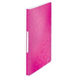 LEITZ Protège document WOW en polypropylène 40 pochettes, 80 vues. Coloris Rose