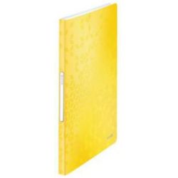 LEITZ Protège document WOW en polypropylène 40 pochettes, 80 vues. Coloris Jaune