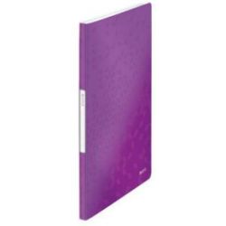 LEITZ Protège document WOW en polypropylène 20 pochettes, 40 vues. Coloris Violet