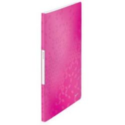 LEITZ Protège document WOW en polypropylène 20 pochettes, 40 vues. Coloris Rose