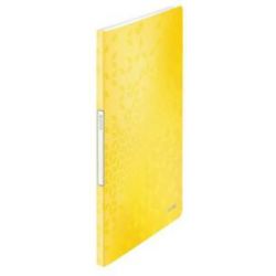 LEITZ Protège document WOW en polypropylène 20 pochettes, 40 vues. Coloris Jaune