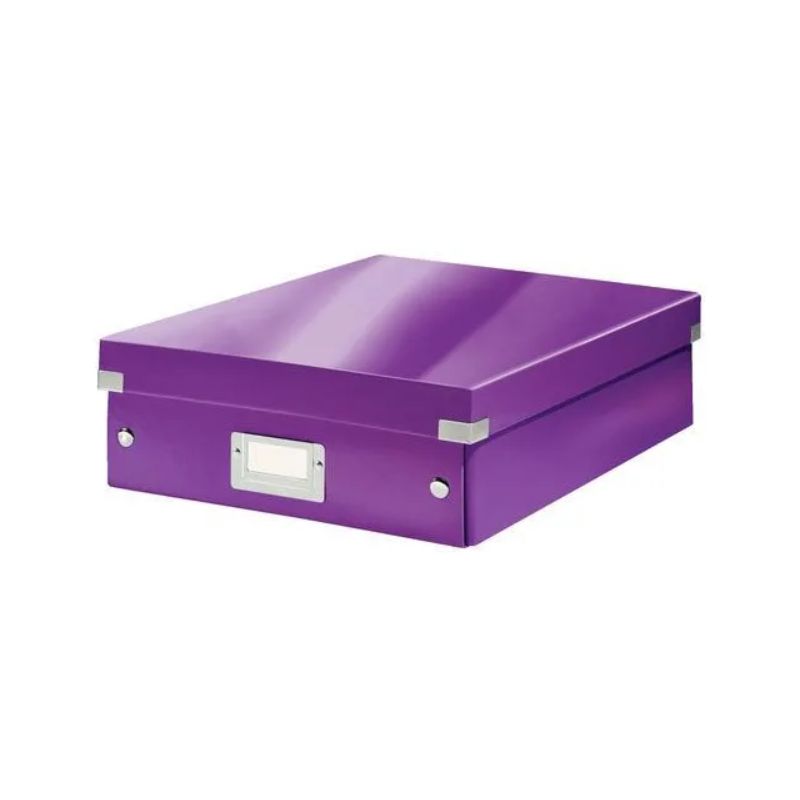 LEITZ Boîte CLICK&STORE M-Box avec compartiments amovibles. Coloris Violet.