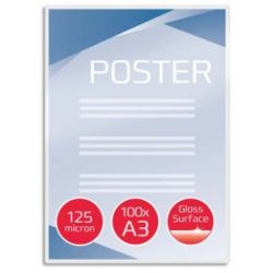 GBC Boîte de 100 pochettes A3 standards 125 microns par face soit 250 microns 3200725