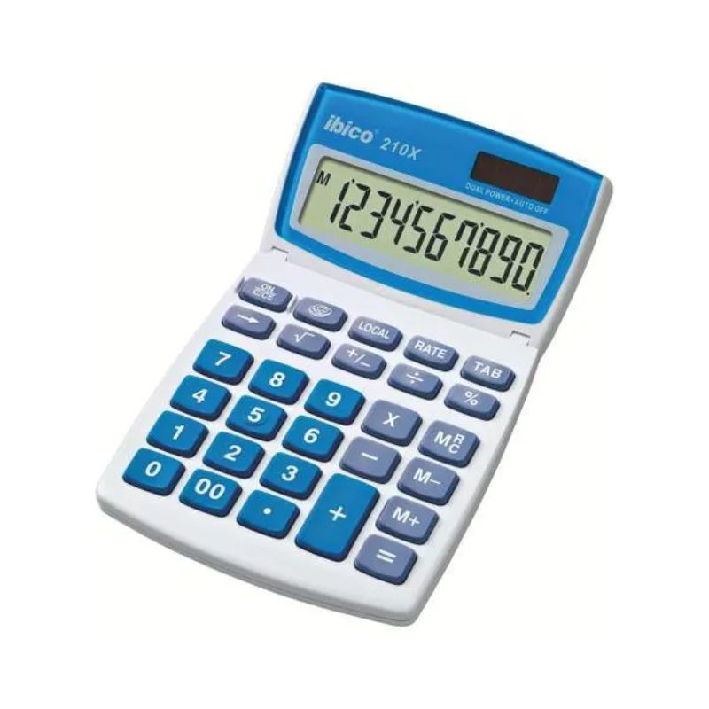 IBICO Calculatrice de bureau Ibico 210X Écran LCD à 10 chiffres écran à inclinaison réglable IB410154