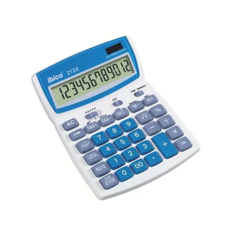 IBICO Calculatrice de bureau Ibico 212X Écran LCD à 12 chiffres écran à inclinaison réglable IB410161