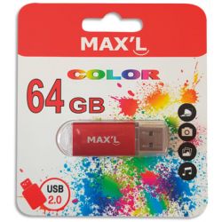 MAXELL Clé USB 2.0 64Go Color's Rouge MAXL85405