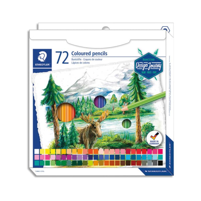 STAEDTLER® 146C Design Journey - Etui carton 72 crayons de couleur assortis