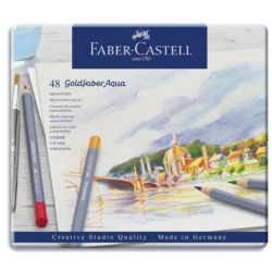 FABER CASTELL Etui de 48 crayons de couleur GOLDFABER aquarellables. Coloris assortis