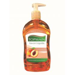 TOPMAIN Flacon à pompe 500 ml de Savon liquide doux à la glycérine parfum Pêche