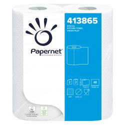 PAPERNET Paquet de 2 Essuie-tout 2 plis pure cellulose