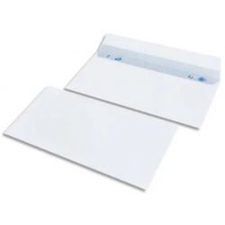 BONG Boîte de 500 enveloppes NF DL 110x220mm vélin Blanc 80g auto-adhésive 10691