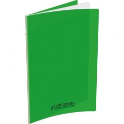 CONQUERANT Cahier format A4 48 pages 90g grands carreaux Séyès coloris vert