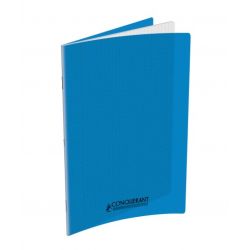 CONQUERANT Cahier piqûre 24x32cm 48 pages 90g grands carreaux Séyès coloris bleu