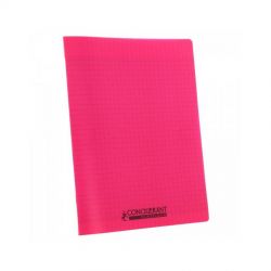 CONQUERANT Cahier piqûre 24x32cm 48 pages 90g grands carreaux Séyès coloris rose