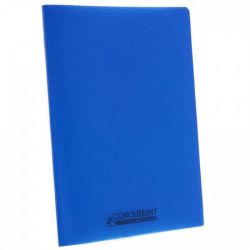 CONQUERANT Cahier piqûre 24x32cm 96 pages 90g petits carreaux coloris bleu