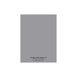 CONQUERANT Cahier piqûre 24x32cm 96 pages 90g petits carreaux coloris gris