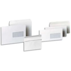 PERGAMY Boîte de 500 enveloppes Blanches sans fenêtre 80g C5 162x229 mm autocollantes