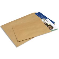 BONG Boîte de 500 pochettes kraft Adour brun auto-adhésives 90g format 176x250mm B5