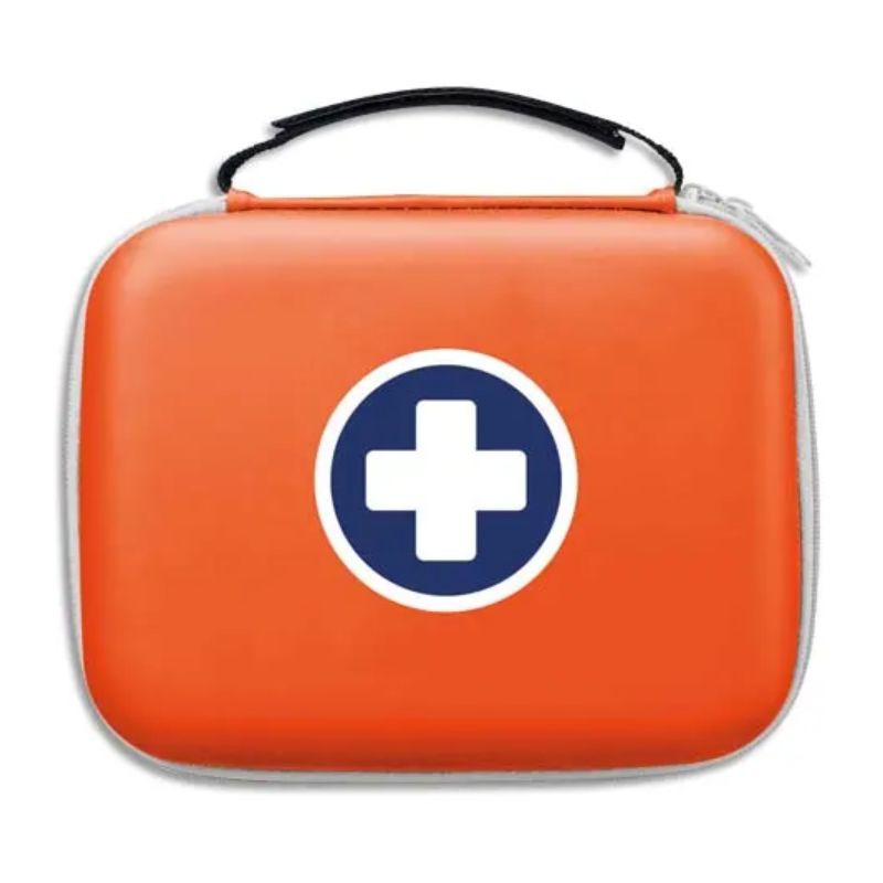  LABORATOIRES ESCULAPE Trousse de secours Orange, 2 compartiments intérieur transparent, pour 10 personnes