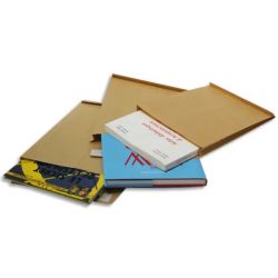 BONG Paquet de 50 pochettes kraft Milleraies auto-adhésives 120g 3 soufflets 229x324mm C4 fenêtre 50x110