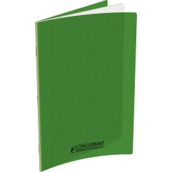 CONQUERANT Cahier 24x32cm 96 pages 90g petit carreaux coloris vert