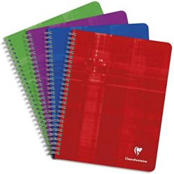 CLAIREFONTAINE Cahier reliure spirale 21x29,7cm 360 pages petits carreaux papier 90g