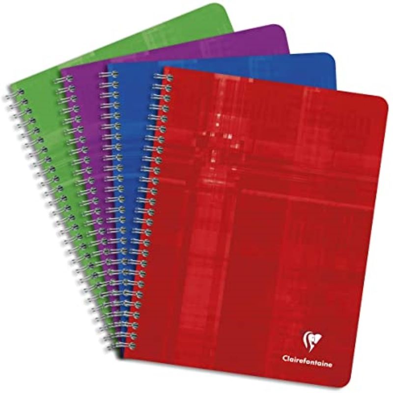 CLAIREFONTAINE Cahier reliure spirale 21x29,7cm 360 pages petits carreaux papier 90g