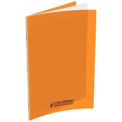 CONQUERANT Cahier format 17x22cm 48 pages 90g grands carreaux Séyès coloris orange