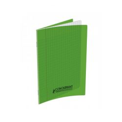 CONQUERANT Cahier format 17x22cm 48 pages 90g grands carreaux Séyès Coloris vert