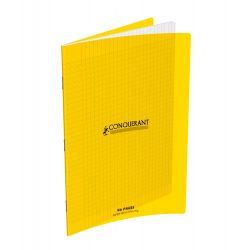 CONQUERANT Cahier format A4 96 pages 90g grands carreaux Séyès coloris jaune