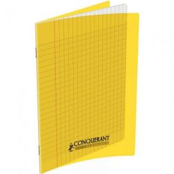 CONQUERANT Cahier format 24x32 cm 96 pages 90g grands carreaux Séyès coloris jaune