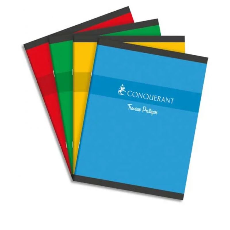 CONQUERANT Cahier travaux pratique 17x22cm 48 pages SEYES + 48 pages dessin 70g