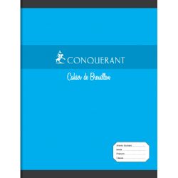 CONQUERANT Cahier de brouillon 17x22 cm 96 pages 56g grands carreaux Séyès