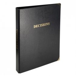 EXACOMPTA Registre décision Noir, 4 coins métal doré format 32x26cm - Livré avec 1 recharge de 100 feuilles